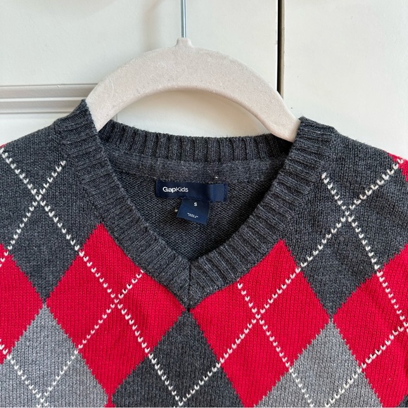 Gap Kids Grey Red Sweater Size Small - Picture 5 of 14
